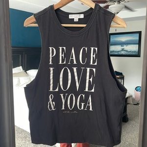 Spriritual Gangster Peace, Love and Yoga top - Small